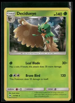 Decidueye (Cracked Ice Holo) 11/149 Holo Pokemon Holo HP - Image 1