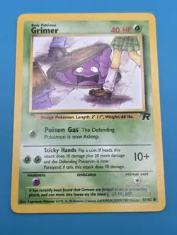 GRIMER 57/82 COMMON TEAM ROCKET POKEMON UNLIMITED REGULAR LP - Image 1