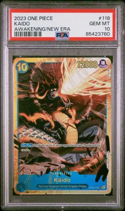 2023 ONE PIECE OP05-AWAKENING OF THE NEW ERA #118 KAIDO PSA 10 - Image 1
