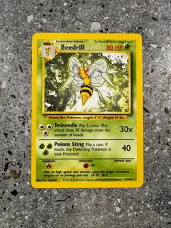 Pokemon TCG Cards Beedrill 17/102 Base Set Rare EXC-NM - Image 1