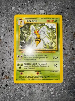 Pokemon TCG Cards Beedrill 17/102 Base Set Rare EXC-NM - Image 3