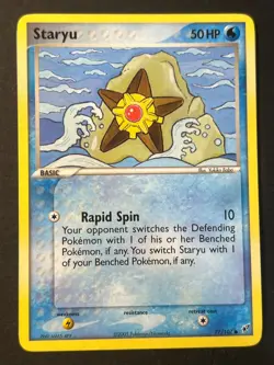 Staryu 77/107 EX Deoxys Pokemon Card - LP - Image 1