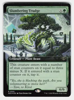 SLUMBERING TRUDGE (EXTENDED ART) FOIL - Magic: The Gathering - CHU NM/M - Image 1