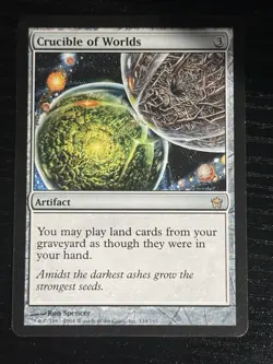 Crucible of Worlds Fifth Dawn Regular MP- Moderately Played - Image 1