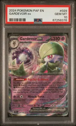 2024 Pokemon SV Paldean Fates Gardevoir EX Double Rare 029/091 PSA 10 - Image 1