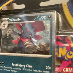 Pokemon TCG: Phantasmal Flames Triple Blister Pack (Weavile) SWIRL🌀New & Sealed - Image 3