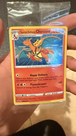 Pokemon TCG Special Delivery Charizard Promo Card Sealed SWSH075 - Image 5