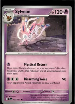 Pokemon Sylveon 022/064 Shrouded Fable Non Holo Uncommon 4 Card Lot - Image 1