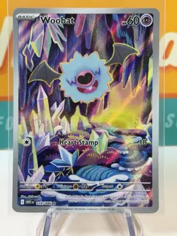 Woobat #119 IR Pokemon TCG 2025 SV White Flare Illustration Rare Near Mint NM - Image 3
