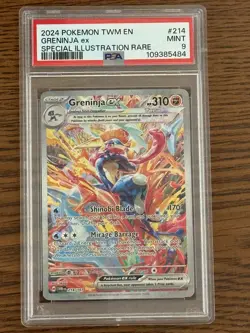 PSA 9 GRENINJA EX #214/167 POKEMON TWM EN TWILIGHT MASQUERADE - Image 1