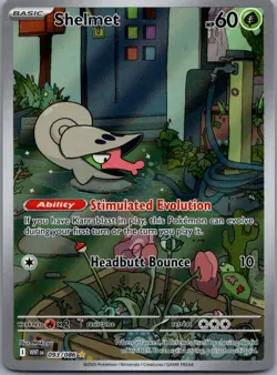 Shelmet 093/086 White Flare Pokemon TCG Holo Illustration Rare NM - Image 1