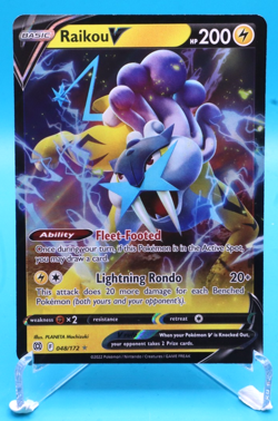 Pokemon - Raikou V - 048/172 - SWSH09: Brilliant Stars - Holo - Ultra Rare NM - Image 1