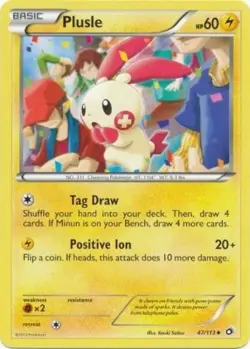 Plusle 47/113 B&W Legendary Treasures Uncommon PERFECT MINT! Pokemon - Image 1