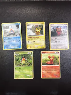Yuka Morii Lot Pichu 93/123,Teddiursa,Ledyba,Snorunt,Slugma Pokemon - Image 1