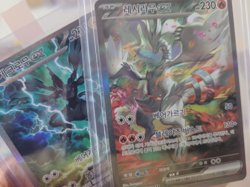 Korean Reshiram ex + Zekrom ex SAR Pokemon Card SET - Image 1
