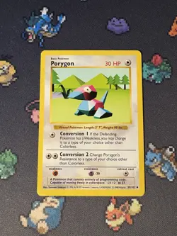 Pokemon Cards Porygon 39/102 Base Set SHADOWLESS WOTC - (MP) - Image 1