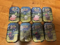 Pokemon Ascended Hero’s Mini Tin Display 8 tins sealed - Image 1