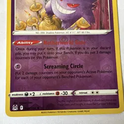 Gengar 066/196 Holo Rare Lost Origin Pokemon Reverse Holo Near Mint - Image 3