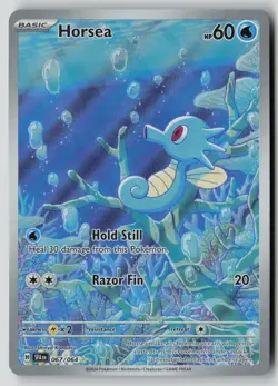 Horsea 067/064 Illustration Rare Shrouded Fable Pokemon NM - Image 1