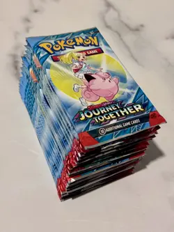 Pokemon TCG Journey Together 18 Sealed Booster Packs Lot Half Booster Box - Image 1
