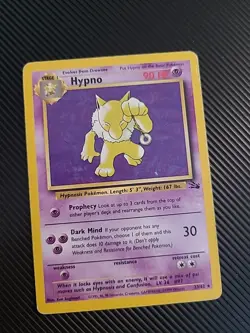 Hypno - 23/62 - Pokemon Fossil Unlimited Rare Card WOTC MP - Image 1