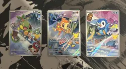 Pokemon First Partner Illustration Collection Gen 4 and 7 (6 cards) - Image 1