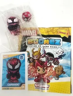 BOOMEZ MARVEL 3D CARD GAME WAVE 4 CHROME MINI FIGURES 9 DIFFERENT CHARACTERS C - Image 2