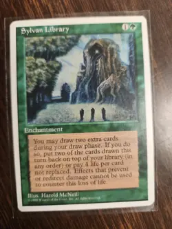 Sylvan Library MTG Core Set 4th Edition Regular - Image 1