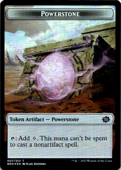 Powerstone // Forest Dryad Double-Sided Token The Brothers' War NM Foil - Image 1
