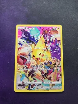 Pokemon Pikachu TCG Full Art Secret Rare Holo Card 160/159 Crown Zenith - Image 1