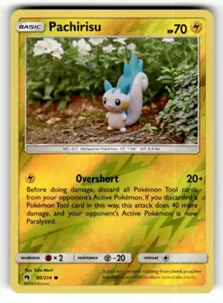 Pachirisu 80/214 Common Lost Thunder Reverse Holo Pokemon Near Mint - Image 1