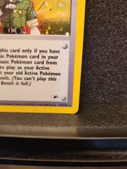 Pokemon TCG Lt. Surge 017/132 Gym Heroes Trainer Holo Rare Swirl - Image 4
