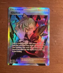 Pokemon Gladion Trainer Full Art Ultra Rare Holo SM-Crimson Invasion 109/111 - Image 1