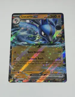 Lucario ex 051/131: Pokemon TCG Prismatic Evolutions Double Rare NM CRIMP ERROR - Image 1