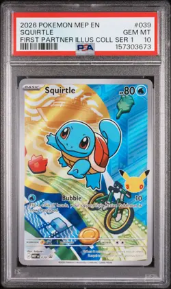 2026 POKEMON MEP EN-ME BLACK STAR PROMO #039 SQUIRTLE PSA 10 - Image 1
