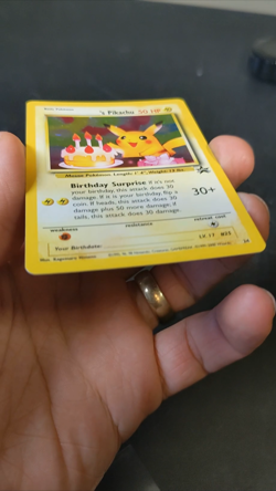 Pokemon Birthday Pikachu 24 Black Star Holo WOTC Promo NM Near Mint Vintage Card - Image 2