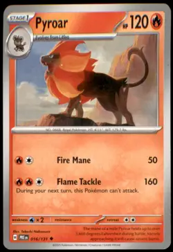 Pyroar 016/131 SV: Prismatic Evolutions Regular NM Pokemon TCG - Image 1
