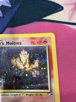 Pokemon TCG Gym Heroes 1/132 Holo Rare Card Blaine's Moltres - Image 3