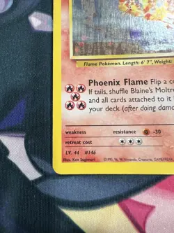 Pokemon TCG Gym Heroes 1/132 Holo Rare Card Blaine's Moltres - Image 5