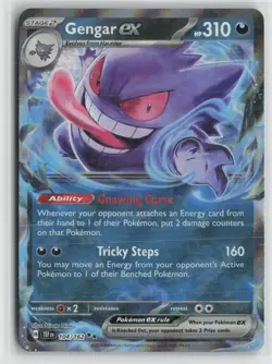 Gengar ex 104/162 Double Rare Temporal Forces Pokemon NM - Image 1