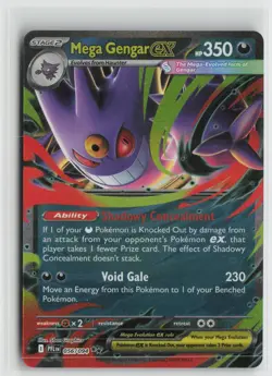 Mega Gengar ex 056/094 Double Rare Phantasmal Flames Pokemon NM - Image 1