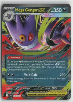 Mega Gengar ex 056/094 Double Rare Phantasmal Flames Pokemon NM - Image 1