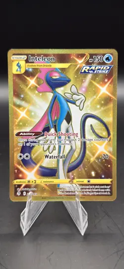 Pokemon Card Inteleon 227/203 Gold Secret Rare Evolving Skies Near Mint A2 - Image 1