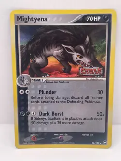 Pokemon TCG Mightyena EX Power Keepers Reverse Holo Rare LP- - Image 1