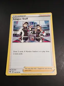 Pokemon Vivid Voltage League Staff Uncommon Trainer Card 153/185 NM - Image 1