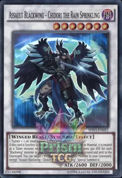 Assault Blackwing - Chidori the Rain Sprinkling super rare SHVI-EN051 Yugioh - Image 1