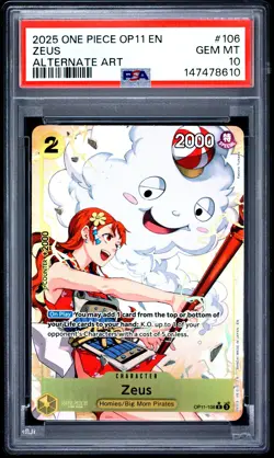 One Piece Zeus Nami OP11-106 PSA 10 | Gem Mint | OP11 Fist of Divine Speed |2025 - Image 1