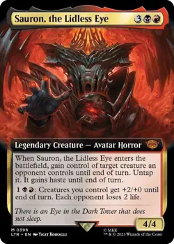 Sauron, the Lidless Eye | LTR extended art NM Regular Non-Foil MTG - Image 1
