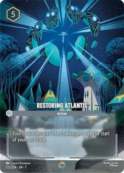 1x Restoring Atlantis - 222/204 - Enchanted - Holofoil NM-Mint Disney Lorcana: A - Image 1