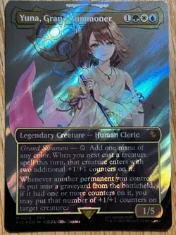 Yuna, Grand Summoner - Surge Foil Extended Art 2025 NM MTG Final Fantasy, MINT - Image 1